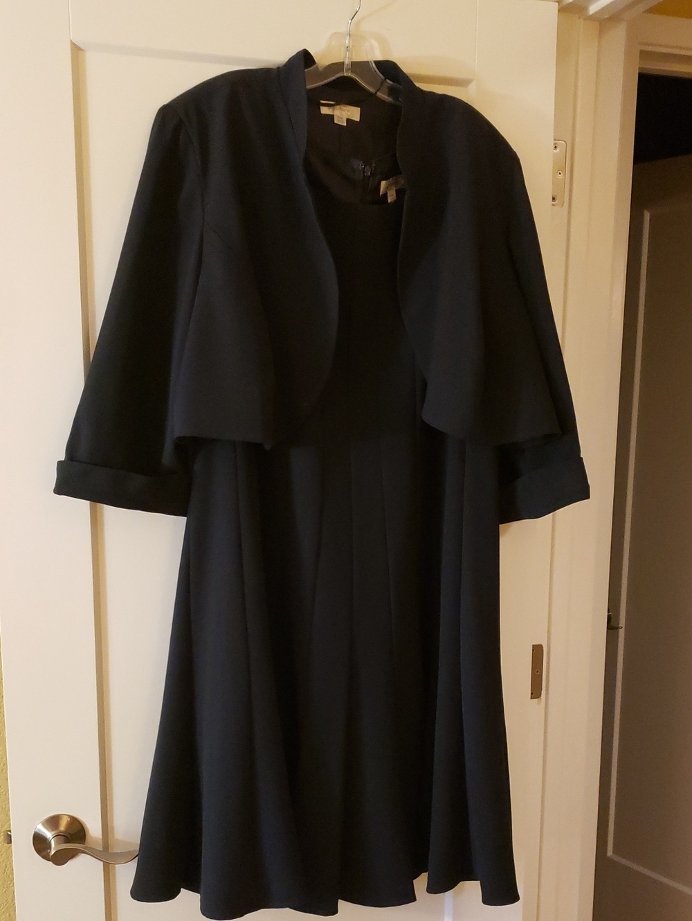 Navy Dress with Coordinating Cropped Jacket